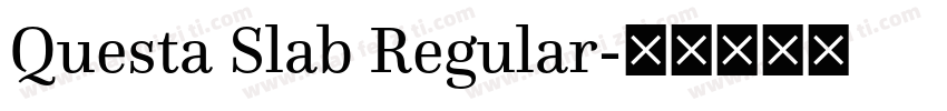 Questa Slab Regular字体转换